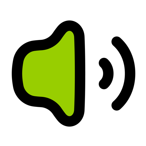 A green speaker