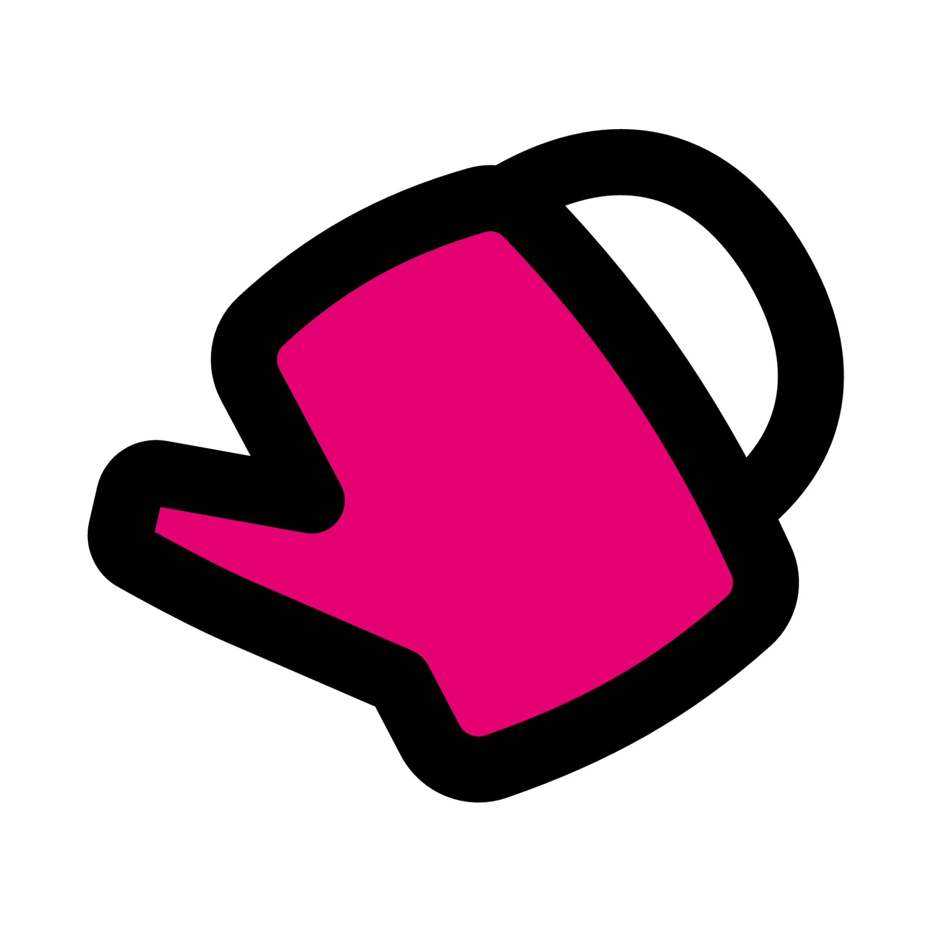 A pink watering can