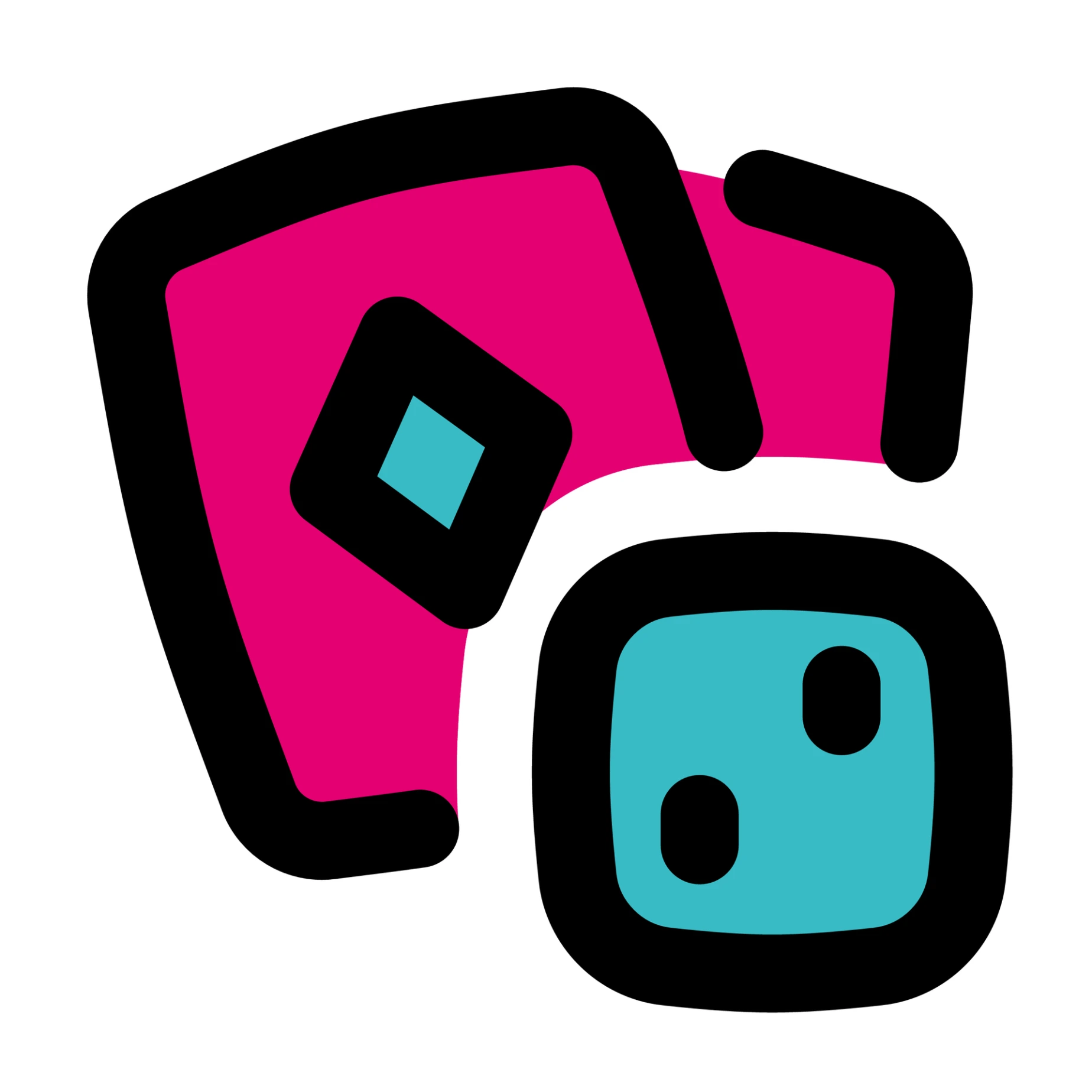 A pink set of card &amp; dice