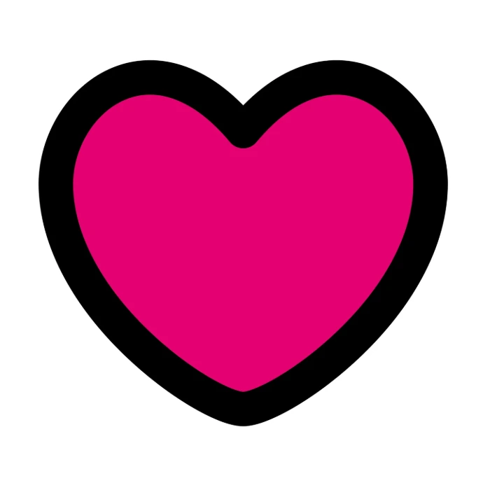 A pink love heart